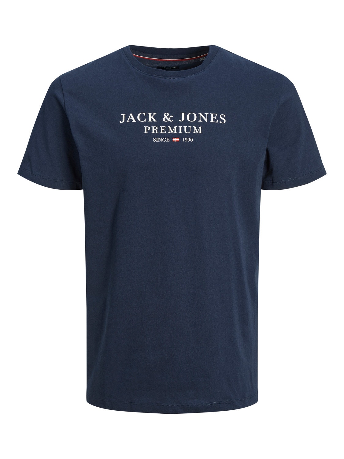 Jack & Jones Nyomott mintás Környak Trikó -Navy Blazer - 12217167