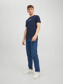 Jack & Jones T-shirt Logo Decote Redondo -Navy Blazer - 12217167