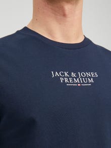 Jack & Jones Logotyp Rundringning T-shirt -Navy Blazer - 12217167