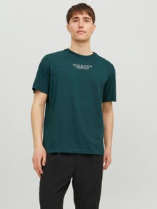 Jack & Jones Logotyp Rundringning T-shirt -Ponderosa Pine - 12217167