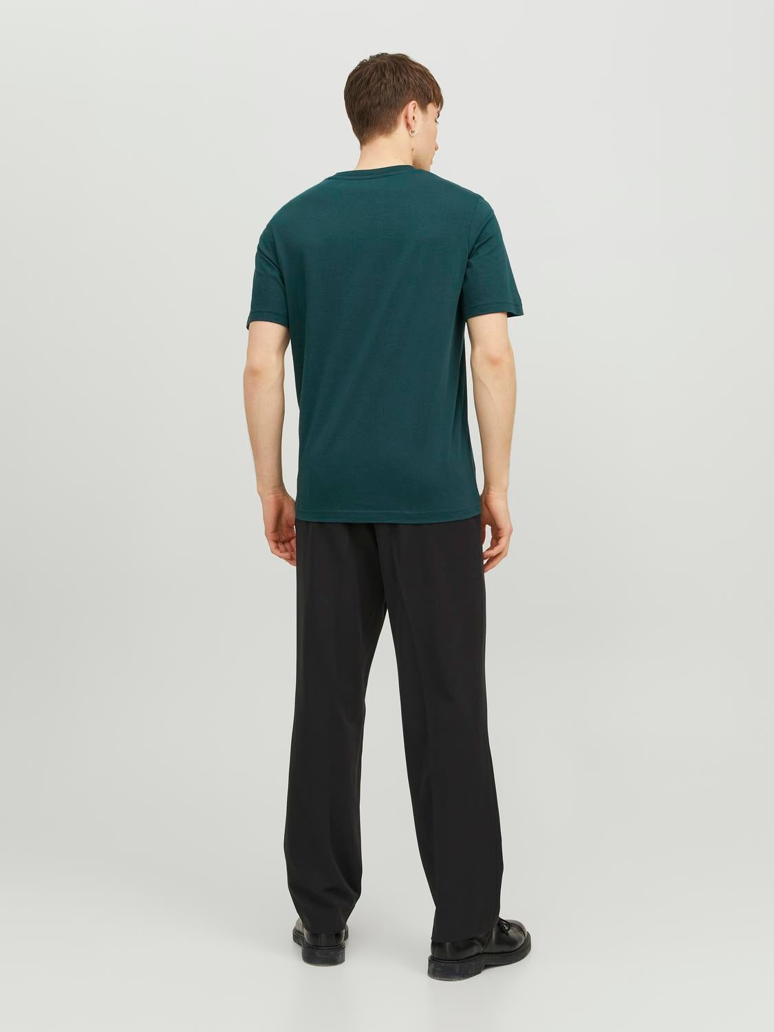Logo Round neck T-shirt | Medium Green | Jack & Jones®