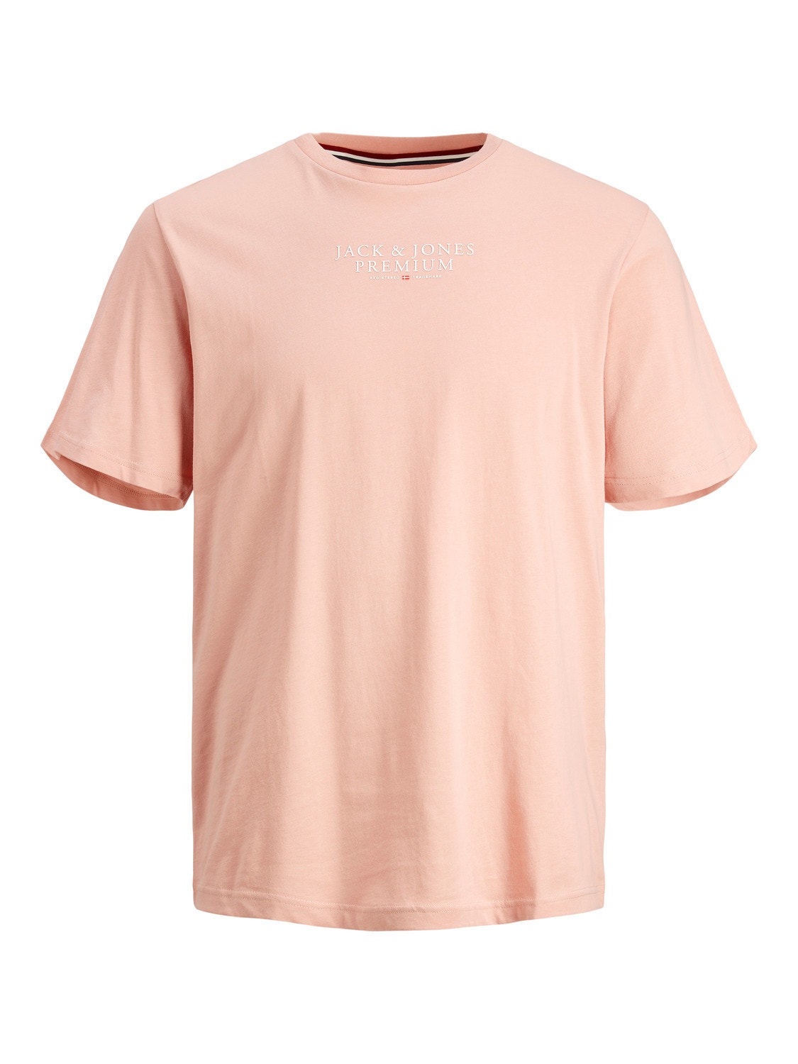 Jack & Jones Logo Kruhový výstřih Tričko -Misty Rose - 12217167