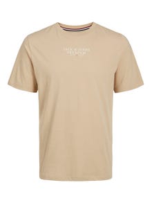 Jack & Jones Logotyp Rundringning T-shirt -Fields Of Rye - 12217167