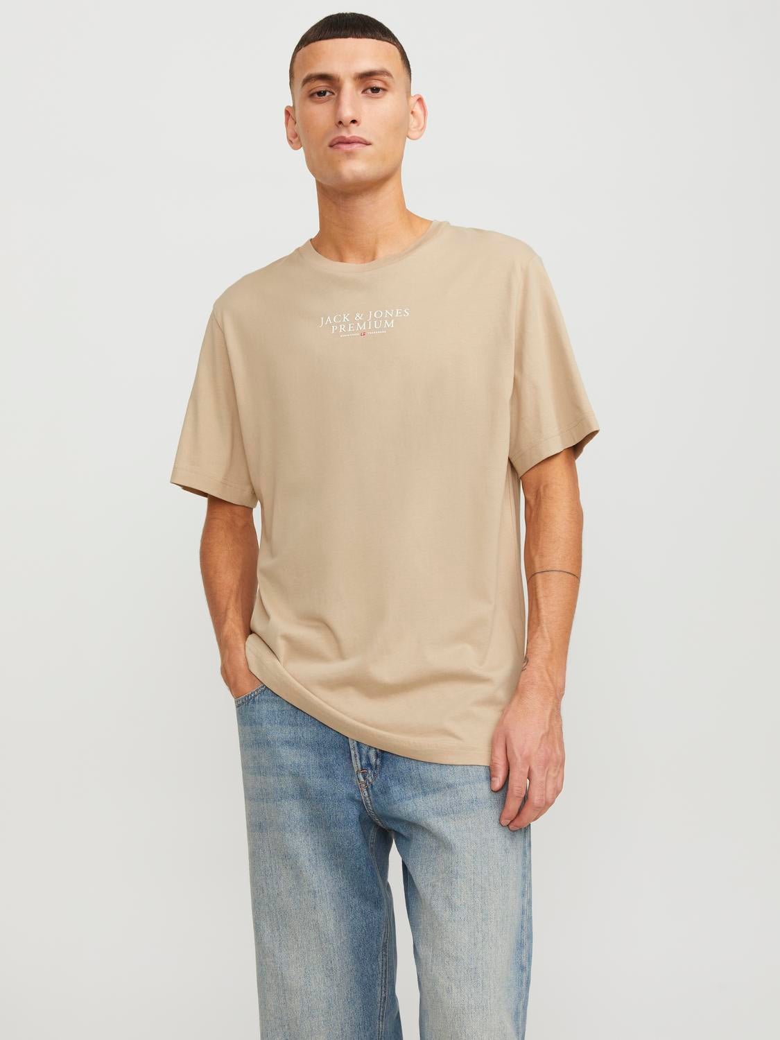 T-shirt Imprimé Col Rond - Jack & Jones - Modalova