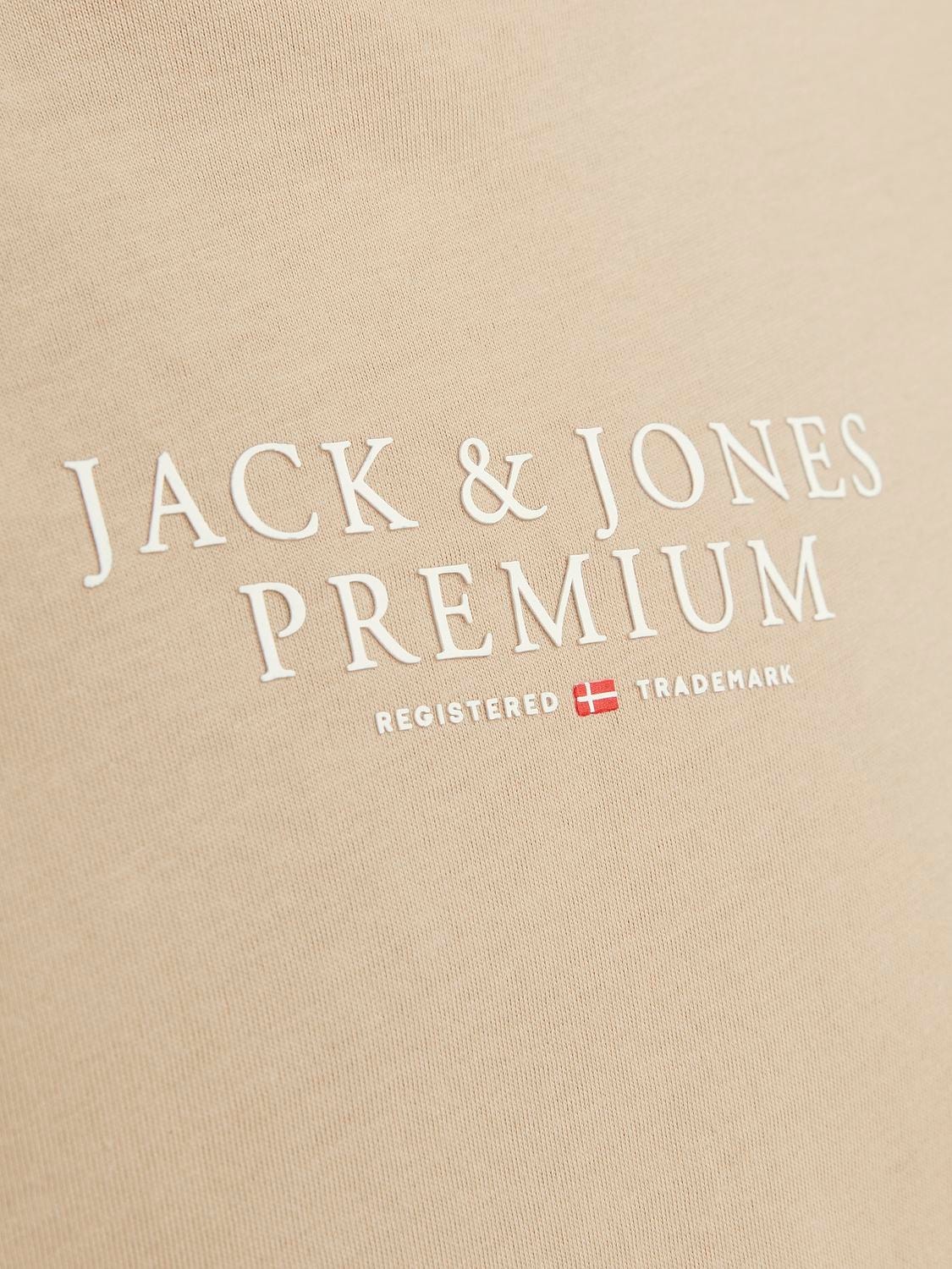 Jack & Jones Logo Crew neck T-shirt -Fields Of Rye - 12217167