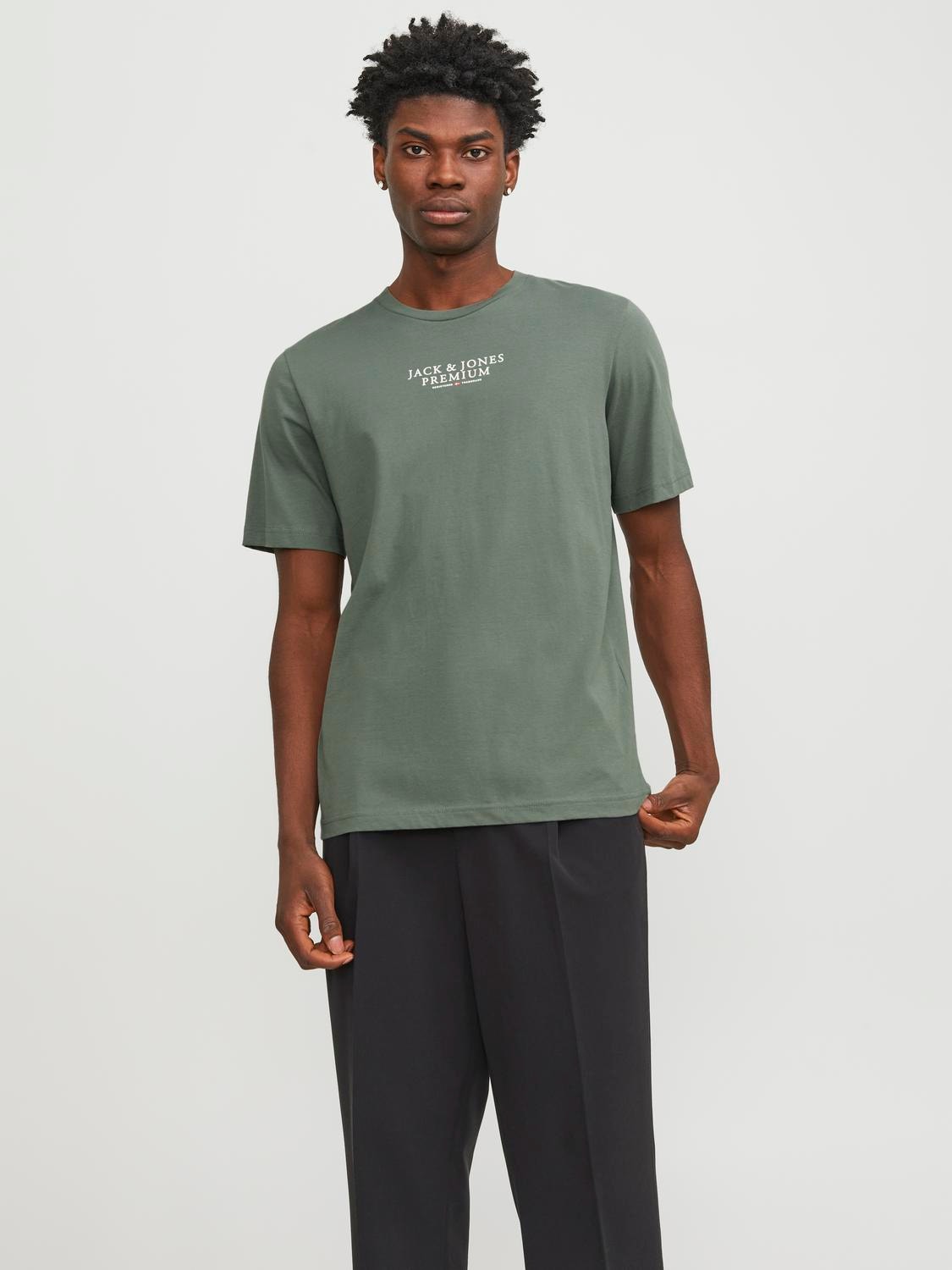 Jack & Jones Nyomott mintás Környak Trikó -Laurel Wreath - 12217167