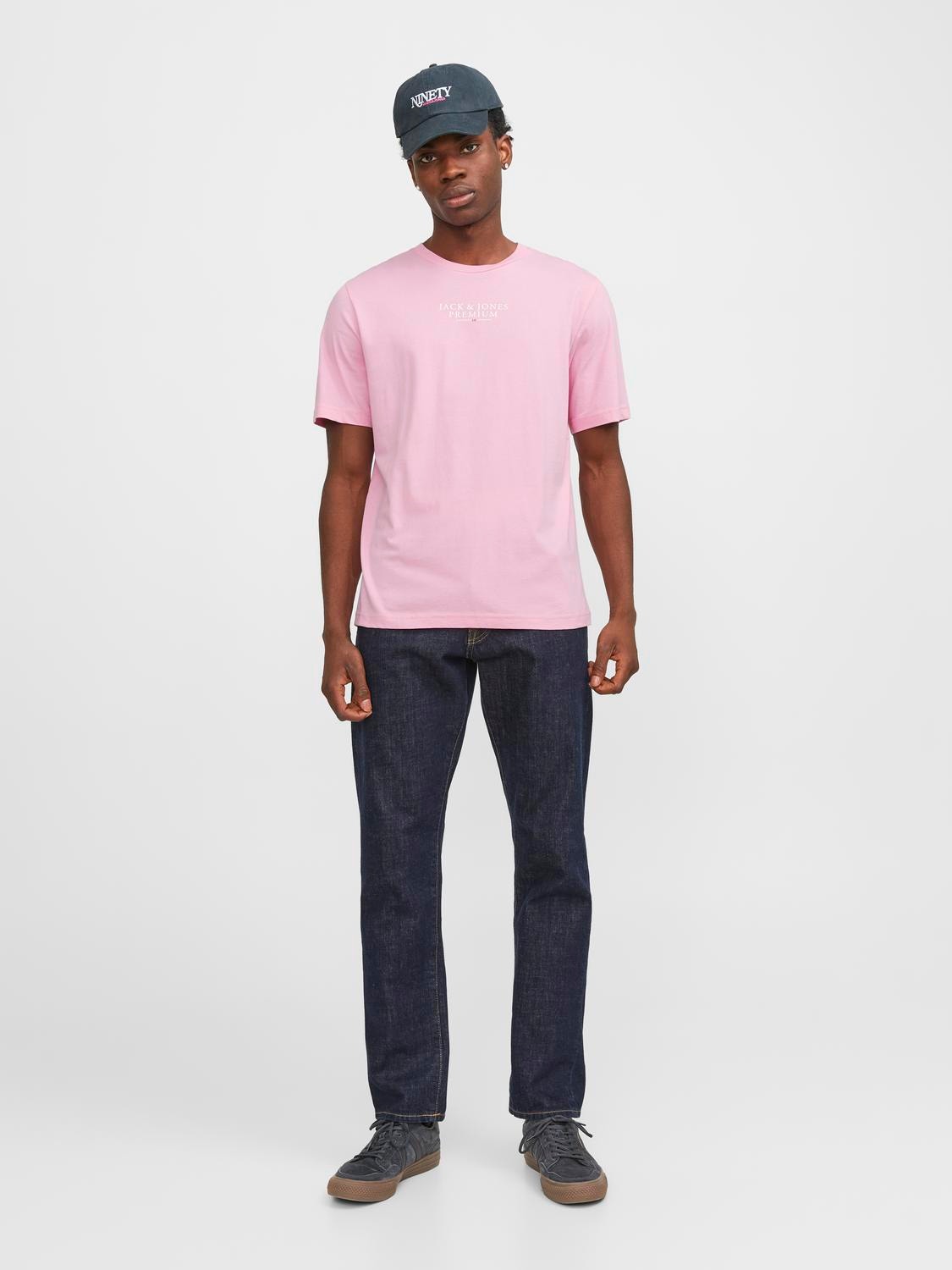 Jack & Jones Camiseta Logotipo Cuello redondo -Prism Pink - 12217167