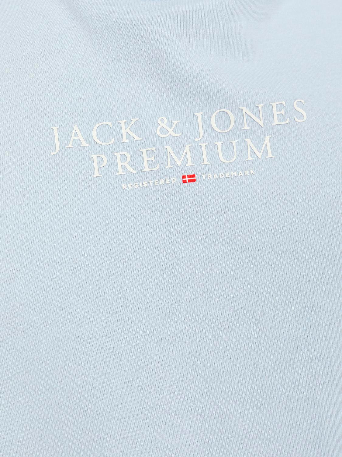 Jack & Jones Logo Crew neck T-shirt -Skyway - 12217167