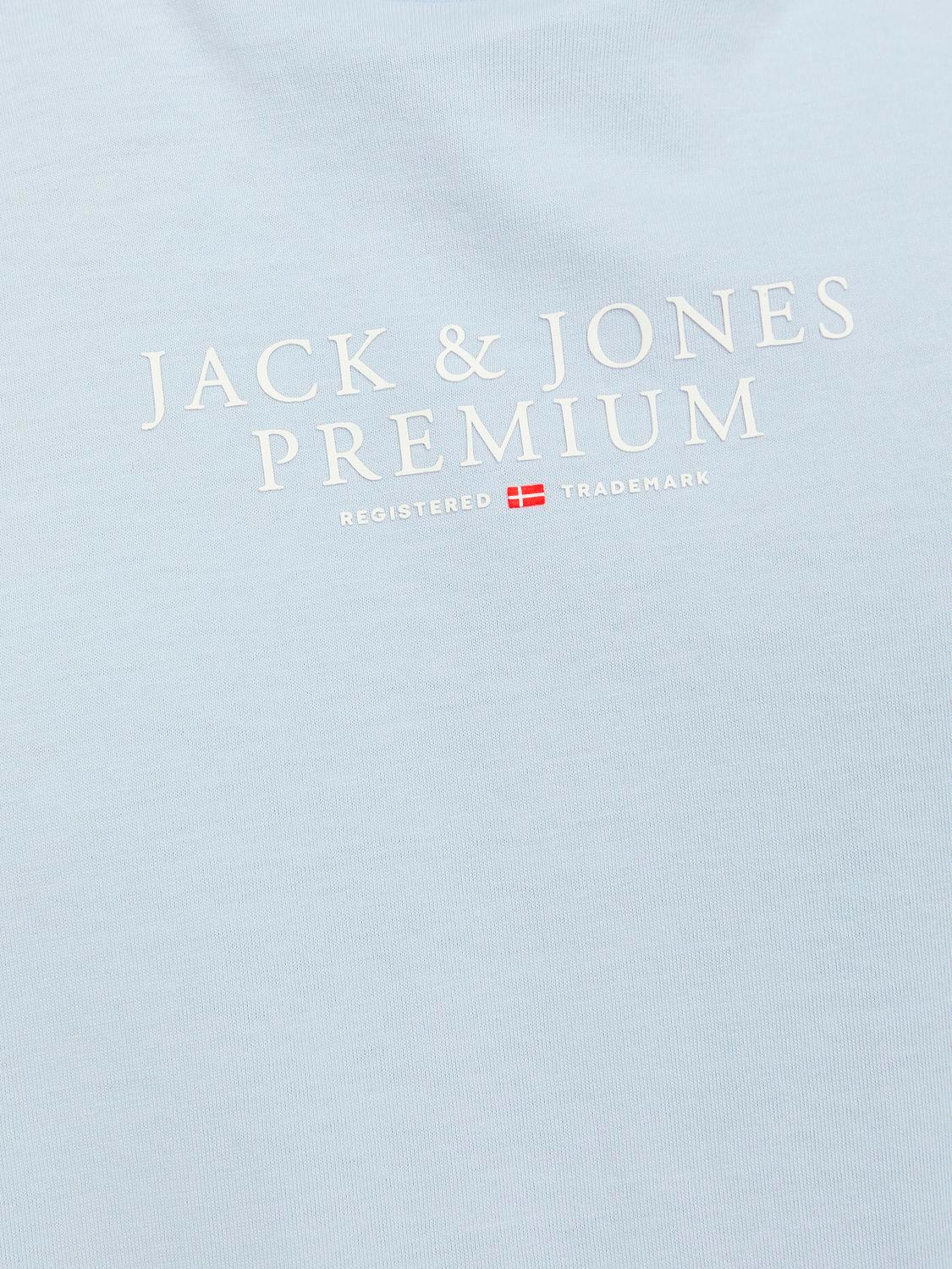 Jack & Jones Logotyp Rundringning T-shirt -Skyway - 12217167