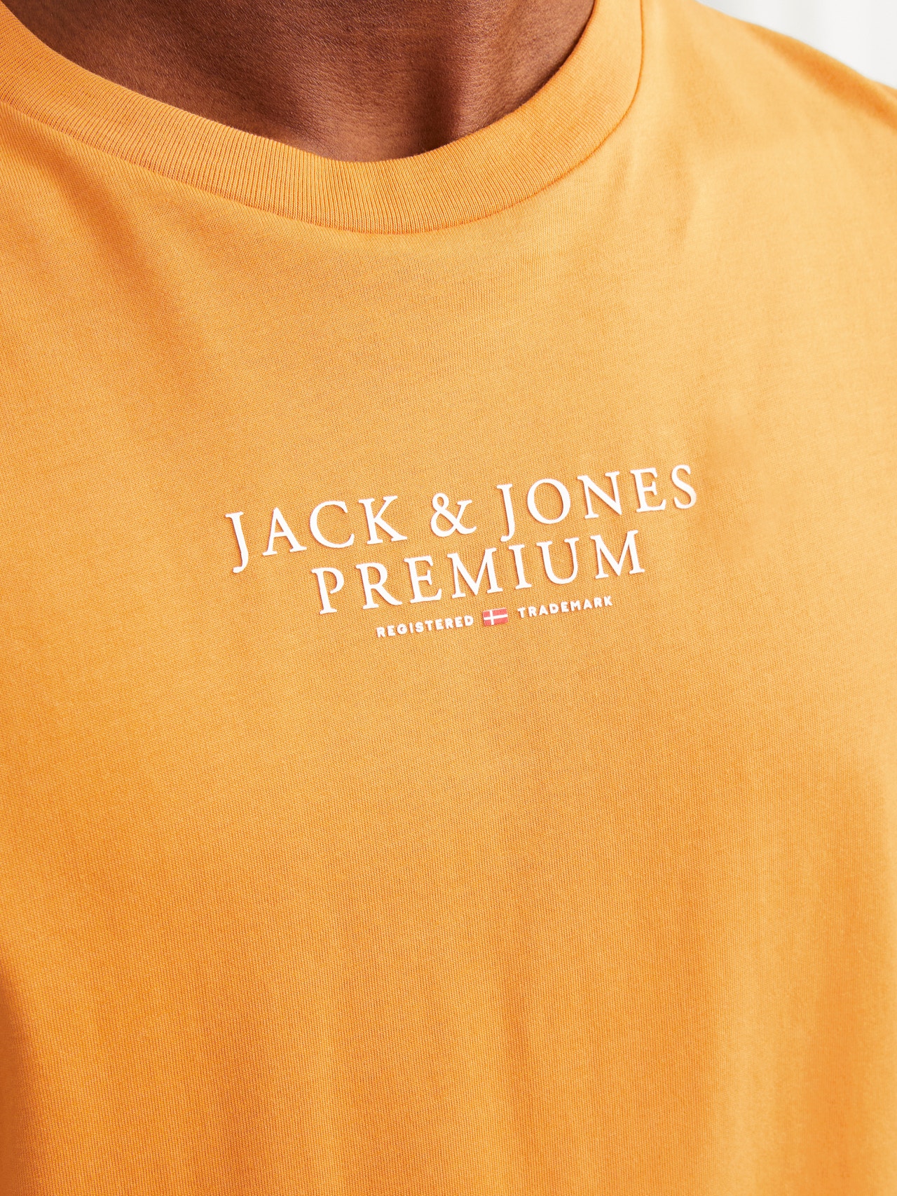 Jack & Jones Logo Crew neck T-shirt -Nugget - 12217167