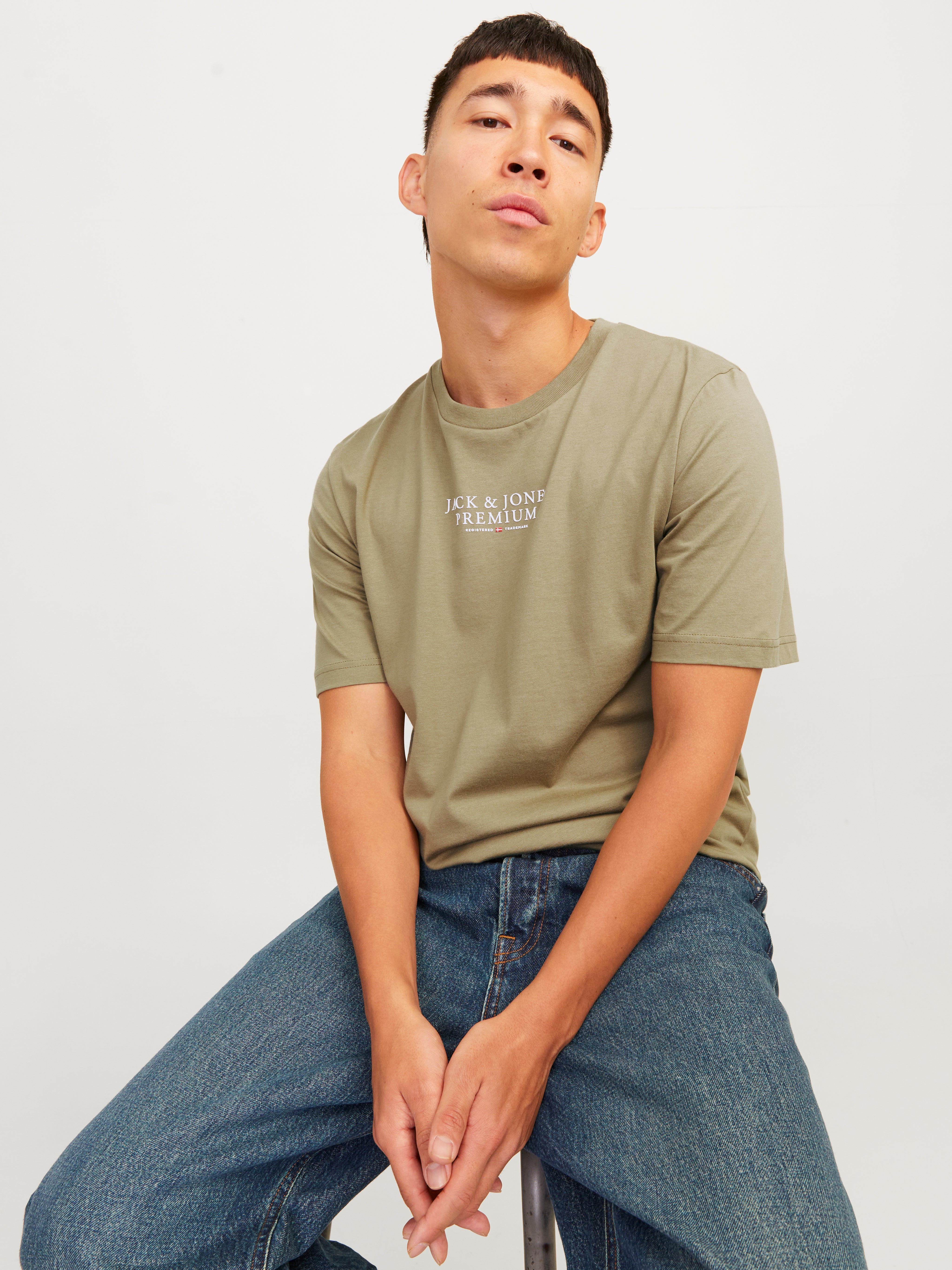 Jack & Jones Logo Rundhals T-shirt - 12217167