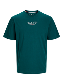 Jack & Jones T-shirt Logo Col rond -Deep Teal - 12217167