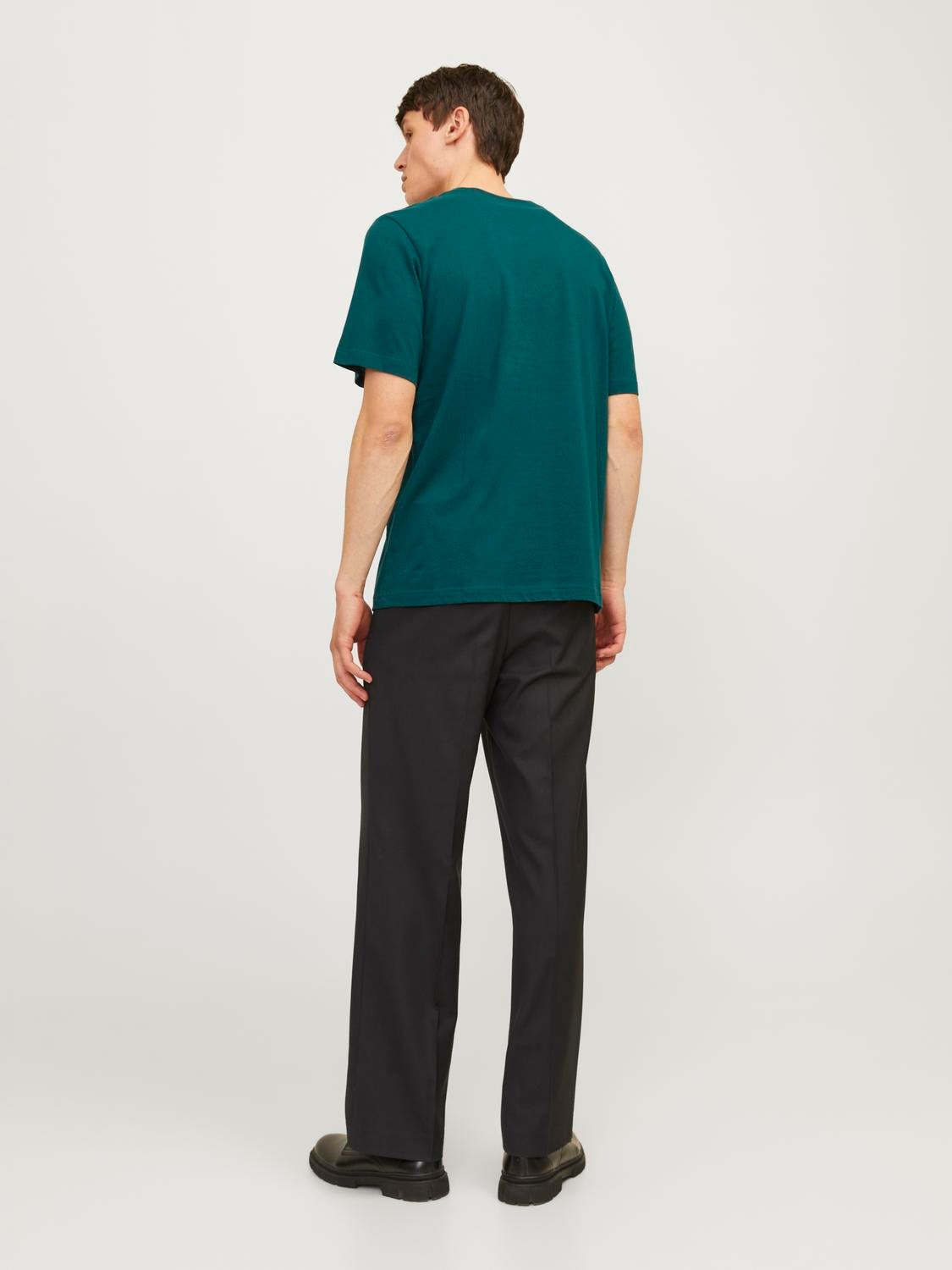 Jack & Jones Nyomott mintás Környak Trikó -Deep Teal - 12217167