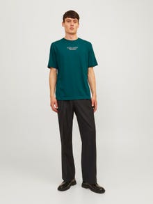 Jack & Jones Logo Crew neck T-shirt -Deep Teal - 12217167