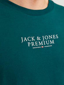 Jack & Jones Logotipas Apskritas kaklas Marškinėliai -Deep Teal - 12217167