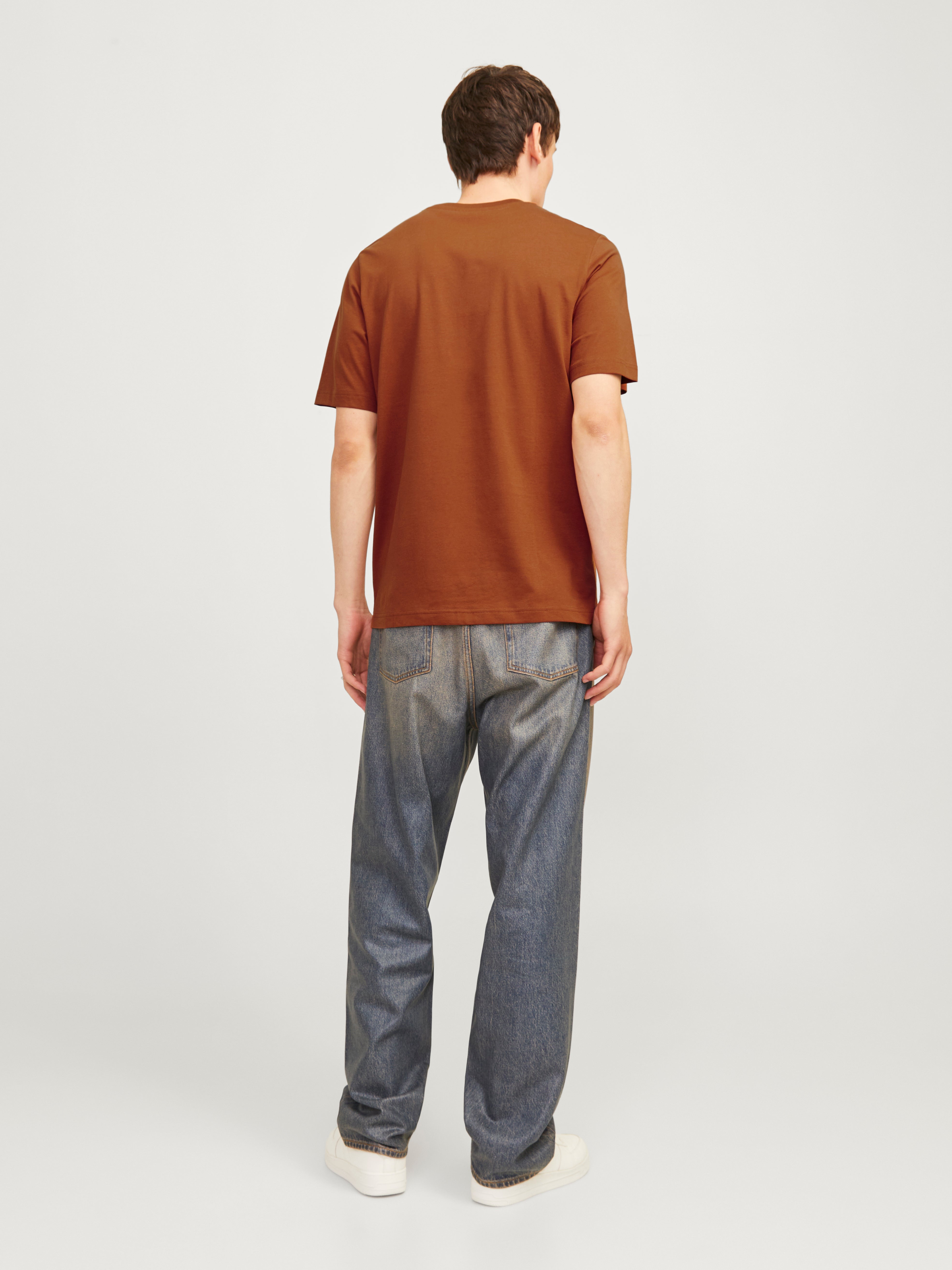 Jack & Jones Logo Crew neck T-shirt -Mocha Bisque - 12217167