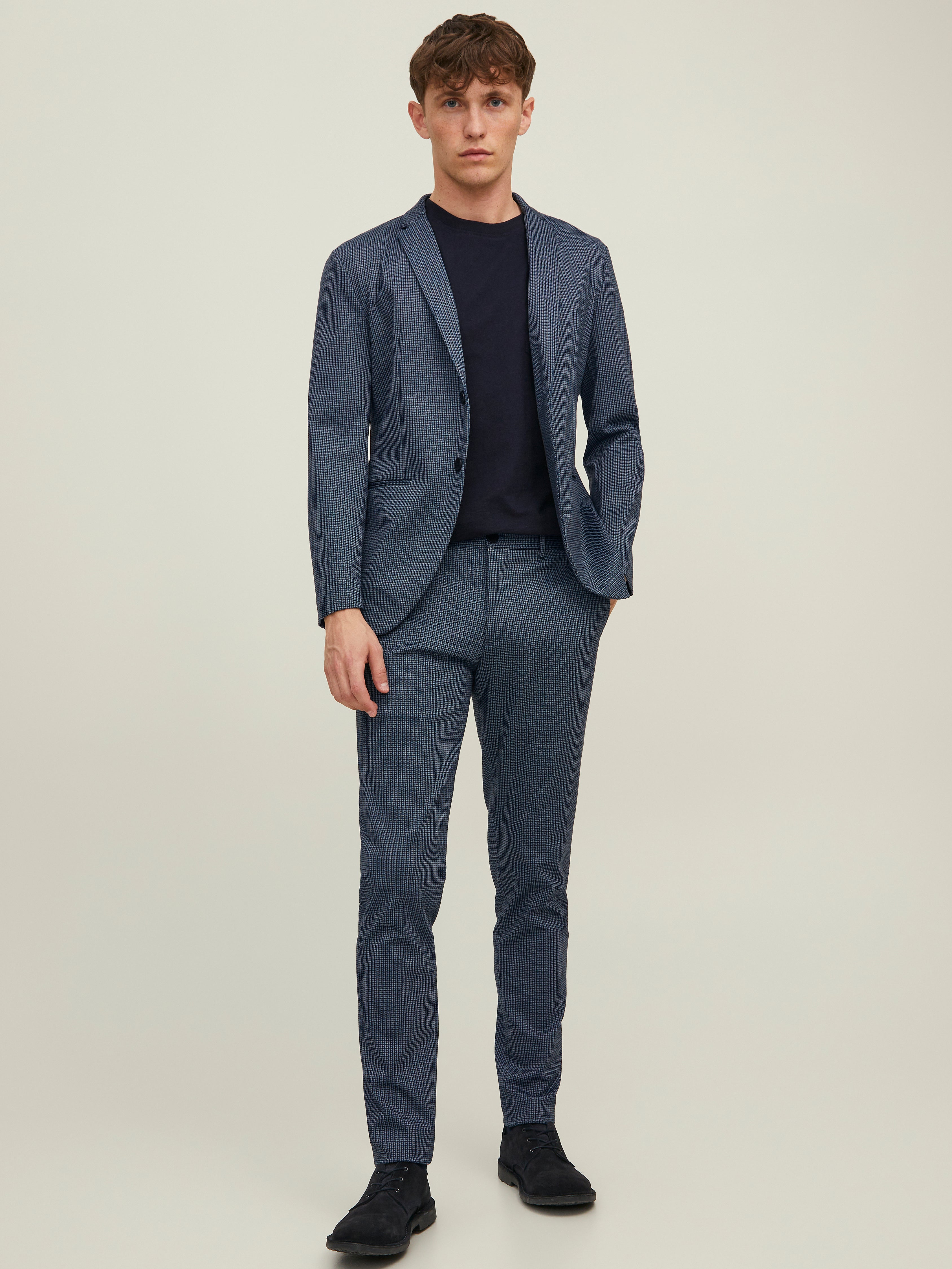 Jack & Jones Synthetic Suit in Dark Blue Mens Clothing Suits Two-piece suits Blue for Men 