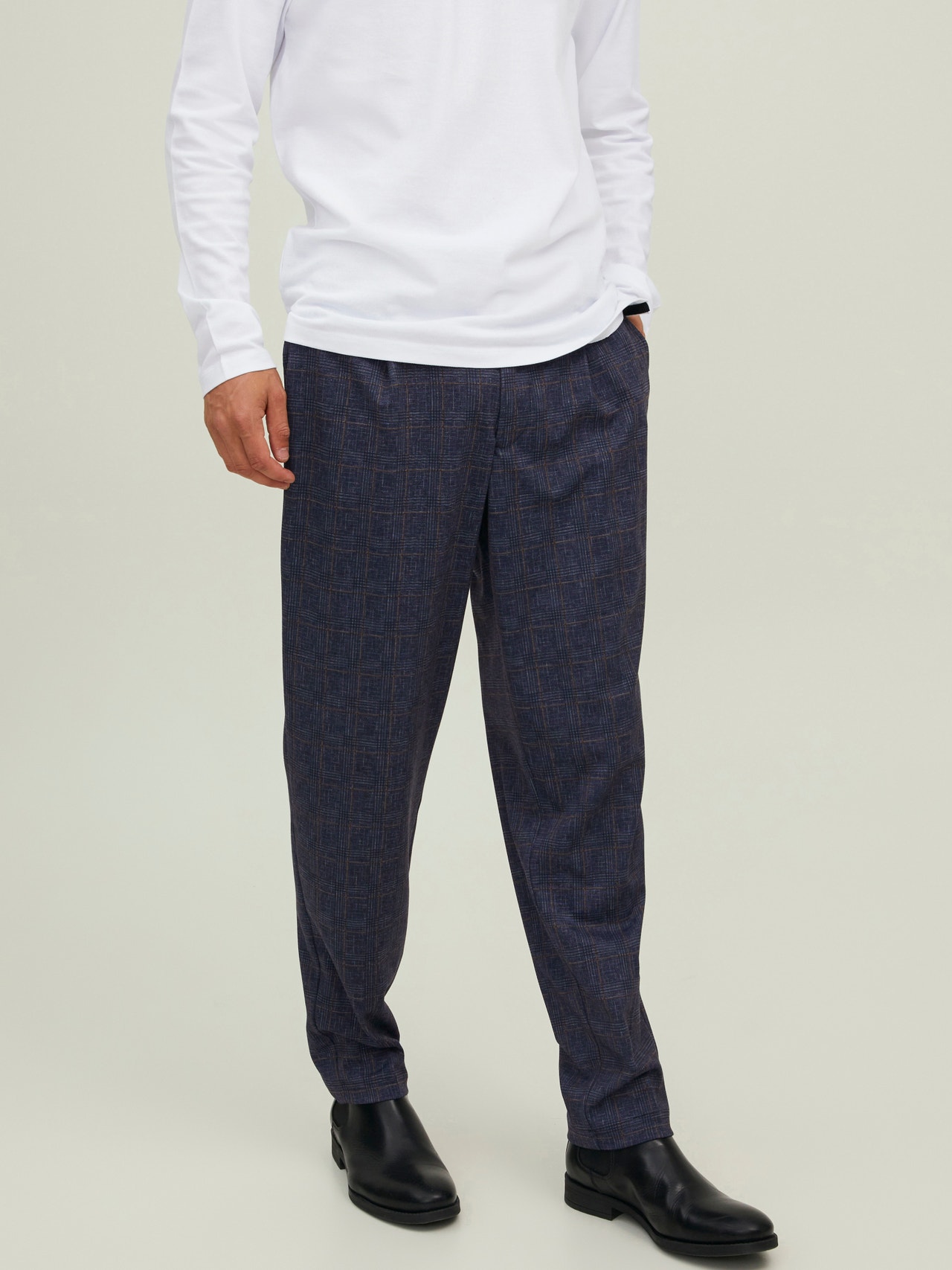 Jack & Jones Pantalon chino Wide Fit -Navy Blazer - 12217809