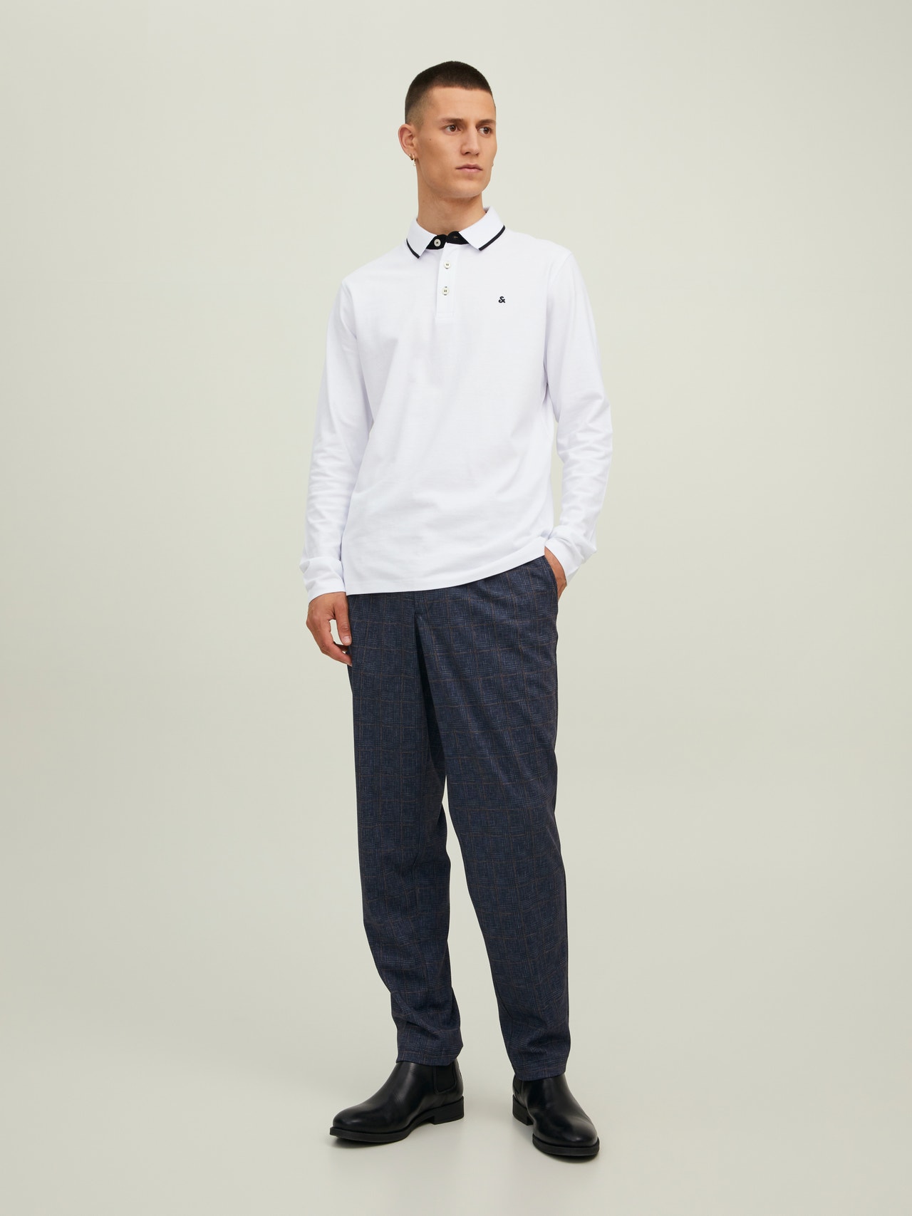 Jack & Jones Wide Fit Chino trousers -Navy Blazer - 12217809