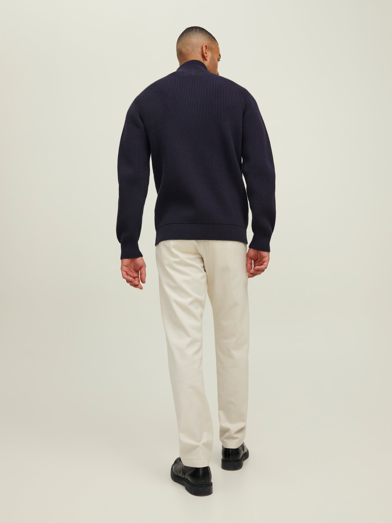 S.N.S. Herning Fisherman maglione pullover blu con zip corta da uomo S.N.S. Herning Fisherman maglione pullover blu con zip corta da uomo