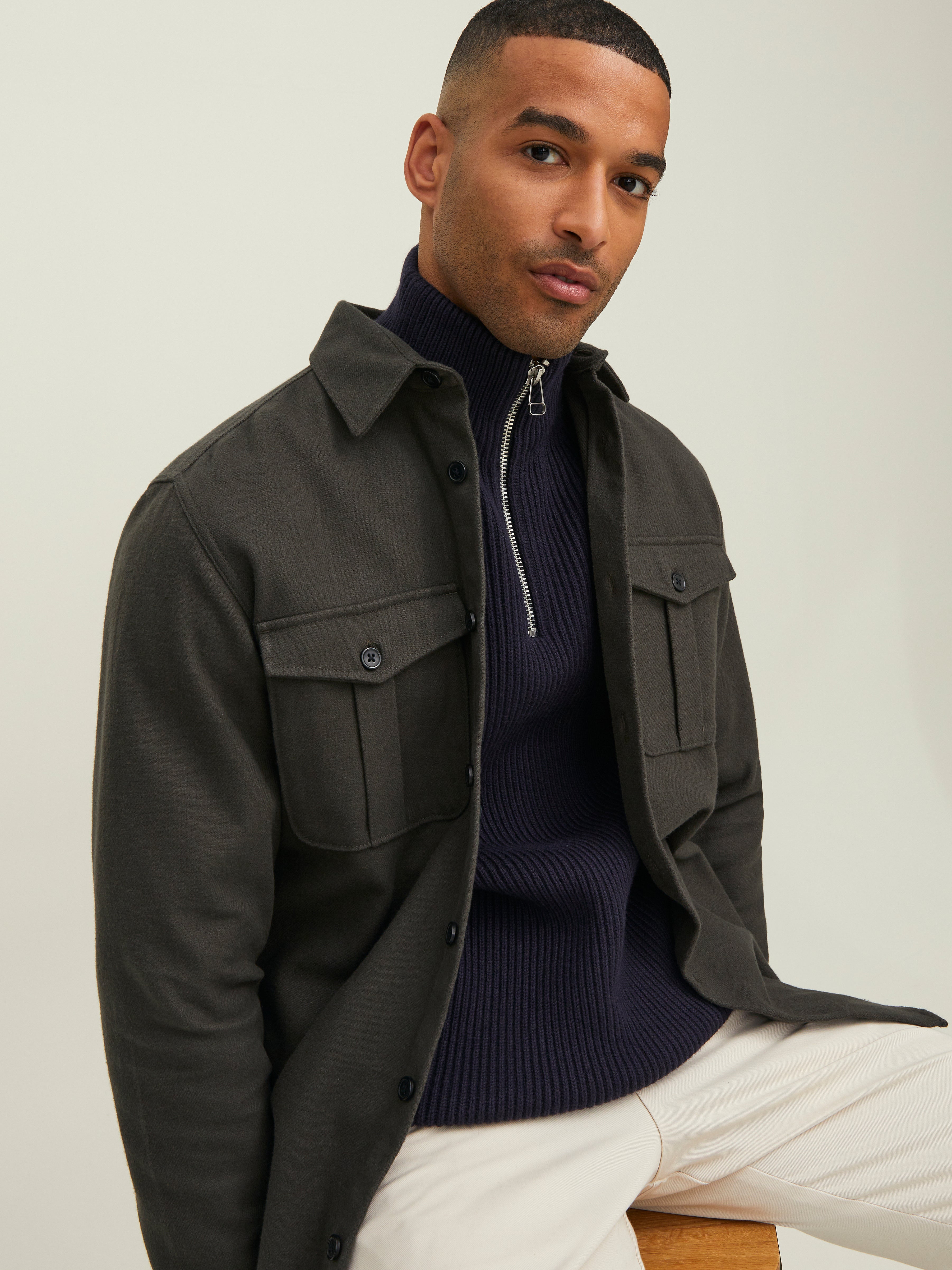 Pull Holden Half Zip Bleu marine - Barbour - La maison Keitel