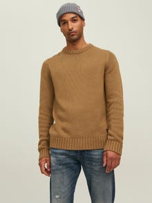 Jack & Jones RDD Plain Crew Neck Jumper -Otter - 12217878