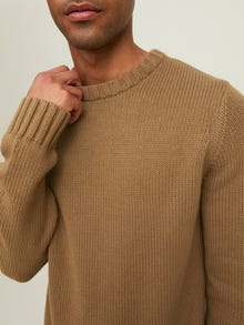 Jack & Jones RDD Plain Crew Neck Jumper -Otter - 12217878