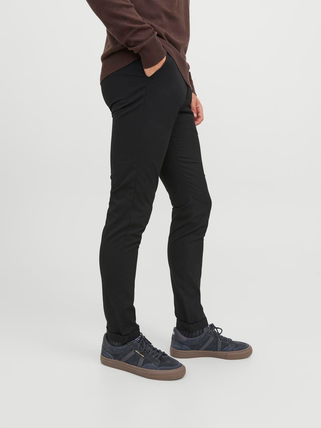 Buy Navy Skinny Fit Chino Trousers 42L | Trousers | Argos