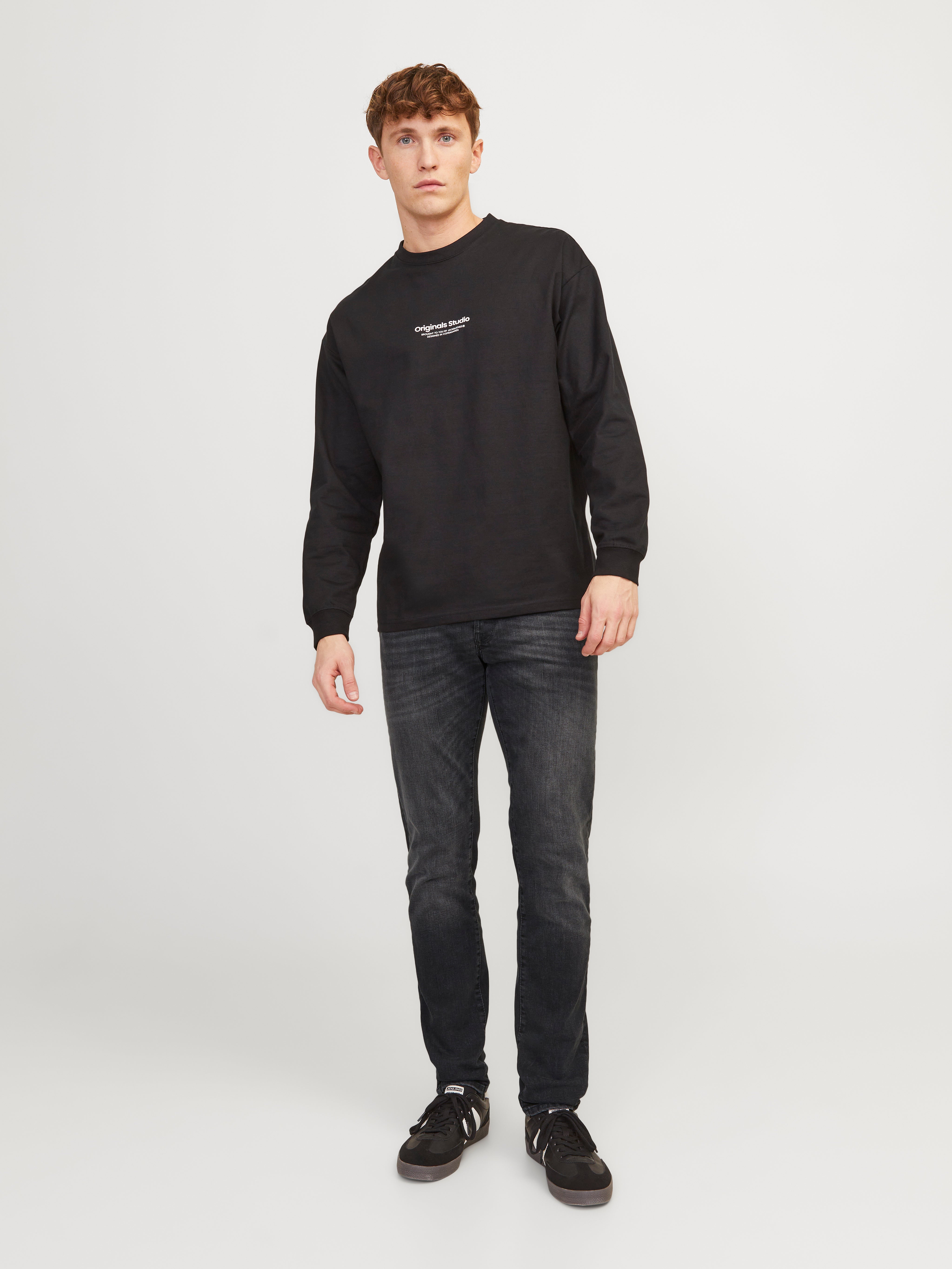 JJIGLENN JJFOX BL 655 NOOS Slim fit jeans | Black | Jack