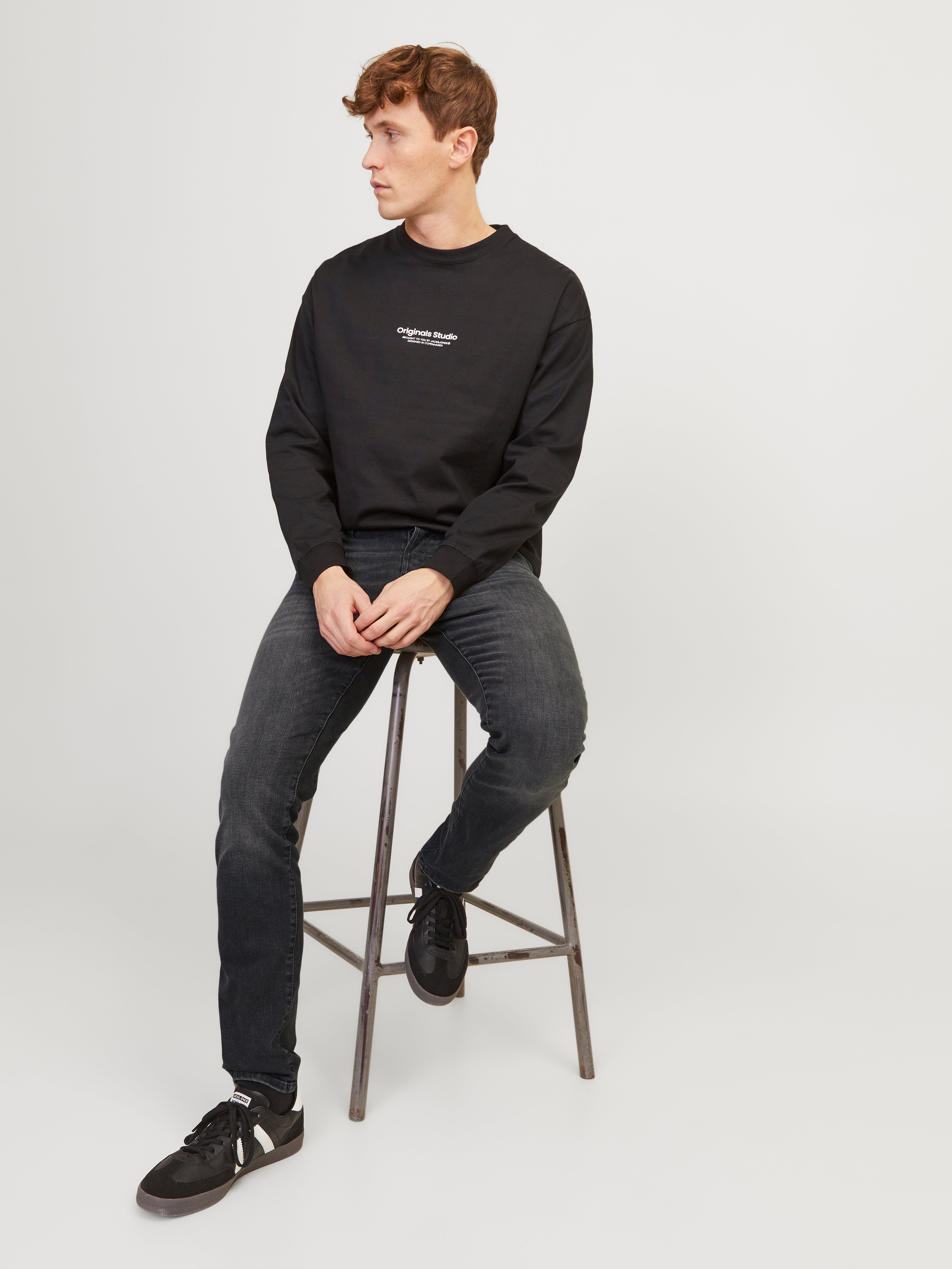 JJIGLENN JJFOX BL 655 NOOS Slim fit jeans | Black | Jack