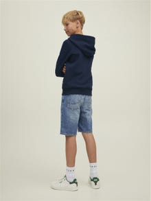 Jack & Jones Logo Zip hoodie Junior -Navy Blazer - 12218049