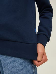 Jack & Jones Logó Cipzáras Kapucnis Pulóver Ifjúsági -Navy Blazer - 12218049