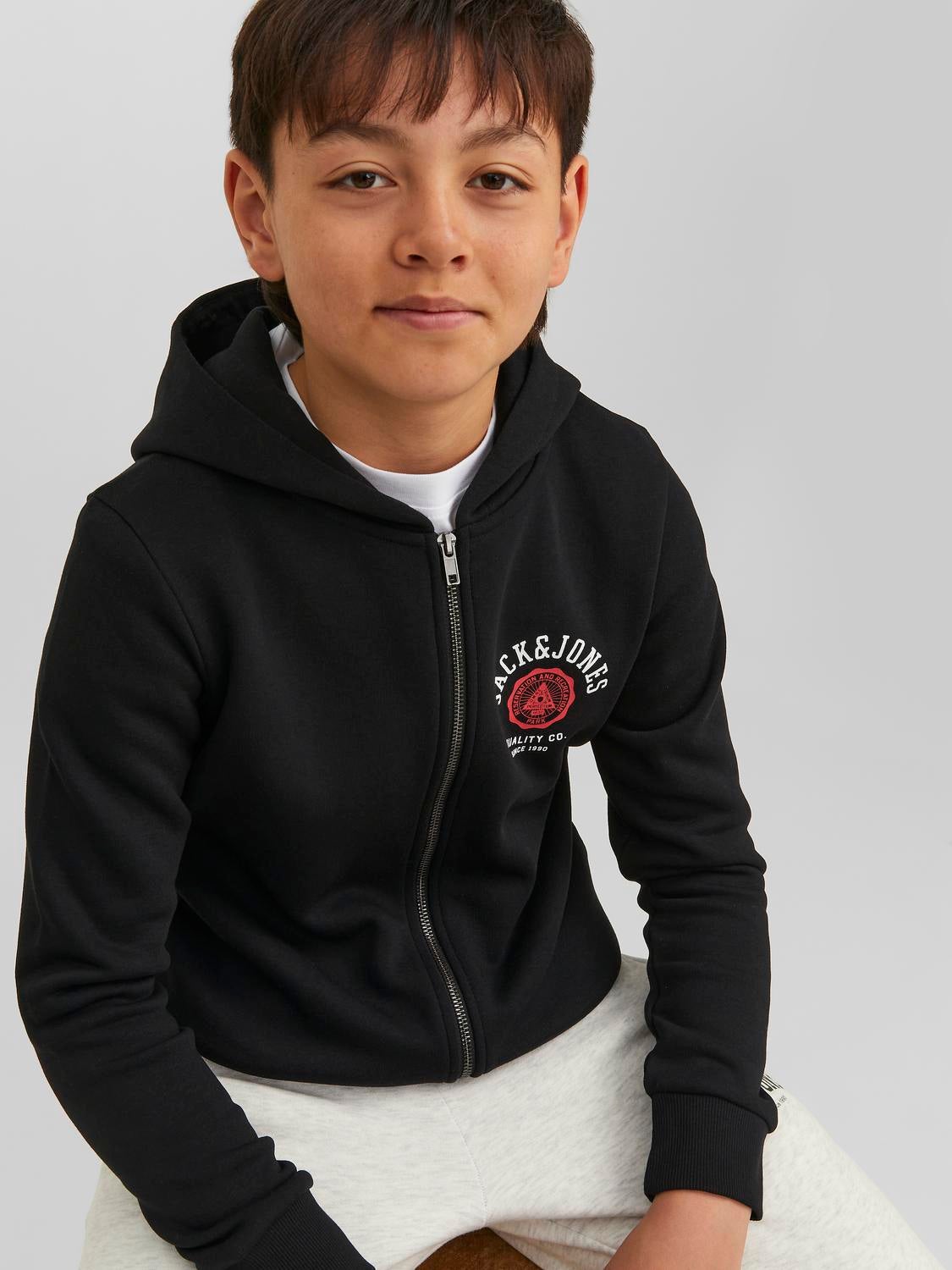 Boys black deals zip up