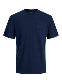 Jack & Jones Logo Crew neck T-shirt -Navy Blazer - 12218237