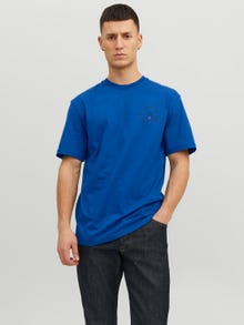 Jack & Jones Logo Crew neck T-shirt -True Blue - 12218237
