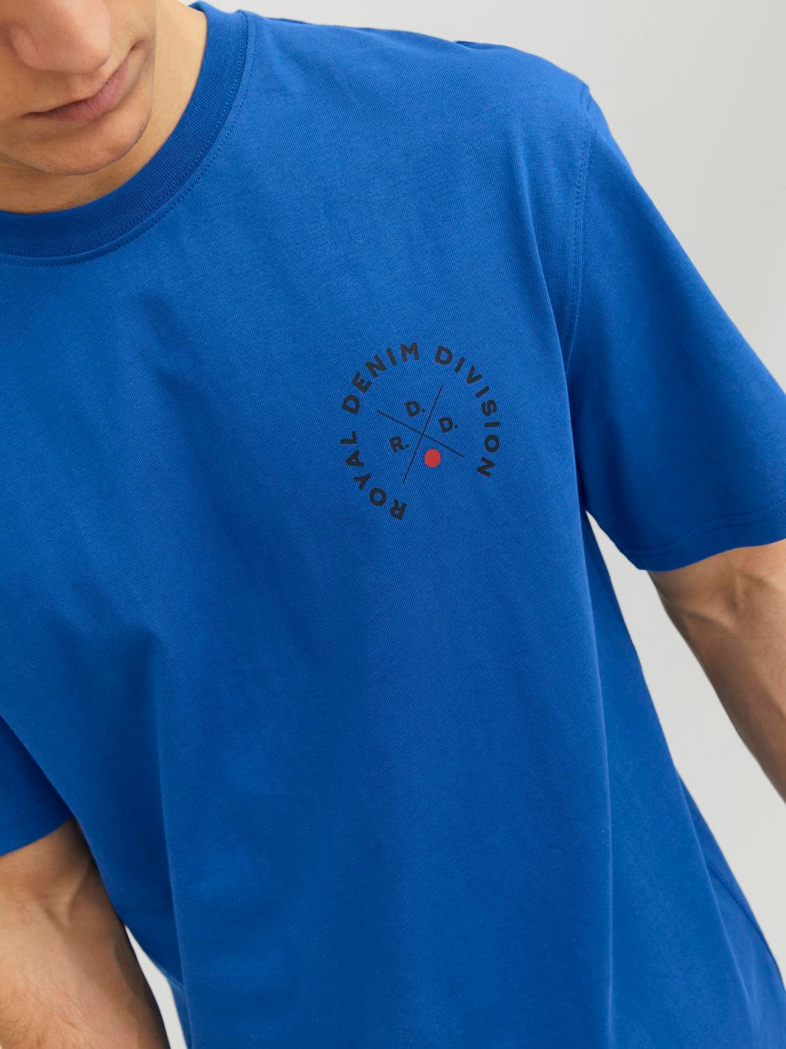 Jack & Jones Logo Rundhals T-shirt -True Blue - 12218237