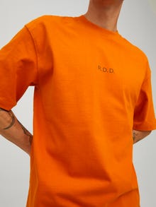 Jack & Jones RDD Logo Crew neck T-shirt -Hawaiian Sunset - 12218239