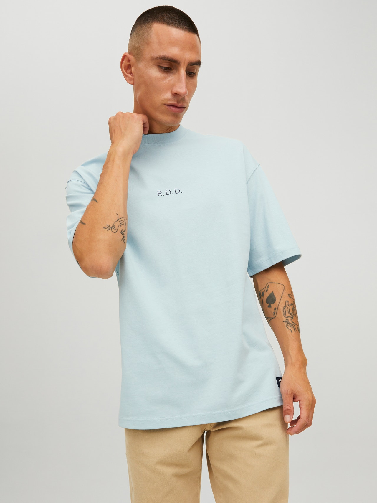 RDD Crew Neck T-shirt | Medium Blue | Jack &