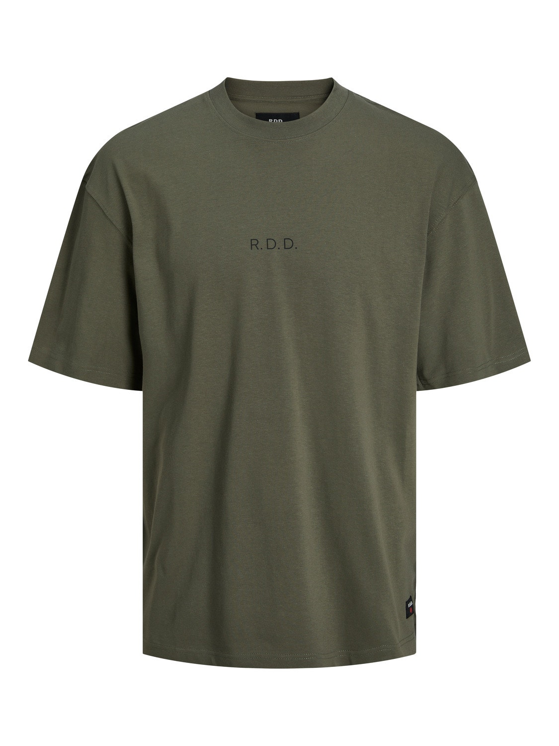 Jack & Jones RDD Logo O-hals T-skjorte -Dusty Olive - 12218239
