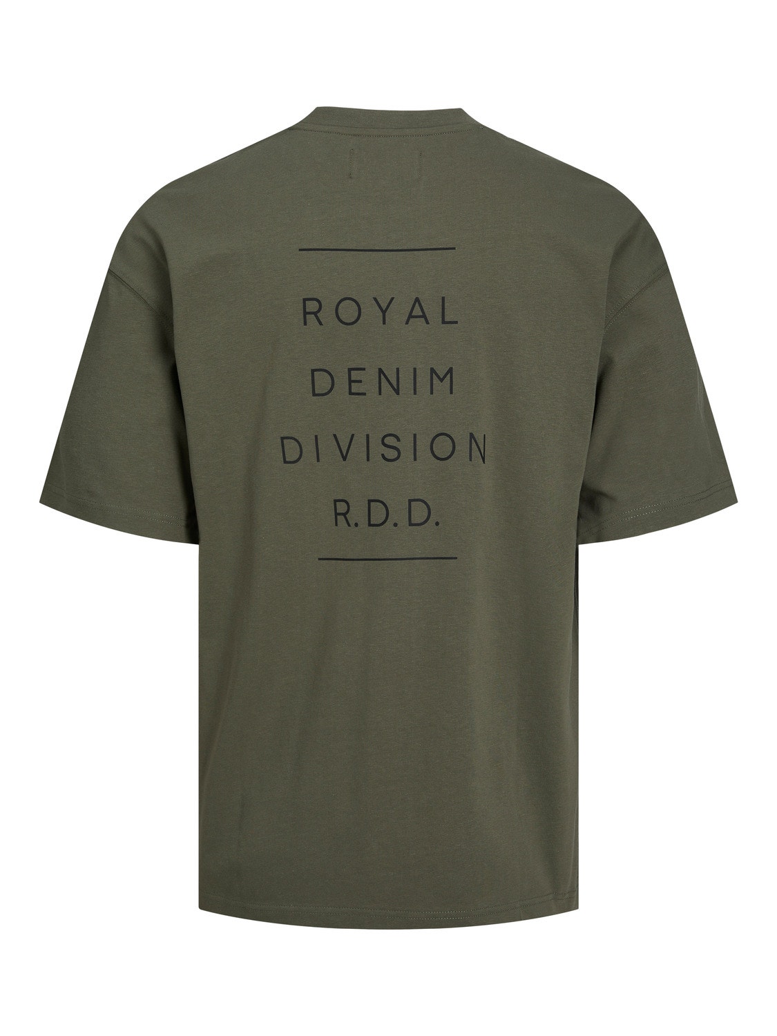 Jack & Jones RDD Logo Crew neck T-shirt -Dusty Olive - 12218239