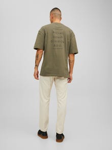 Jack & Jones RDD Logo O-hals T-skjorte -Dusty Olive - 12218239