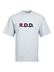 Jack & Jones RDD Logo O-hals T-skjorte -Dream Blue - 12218239