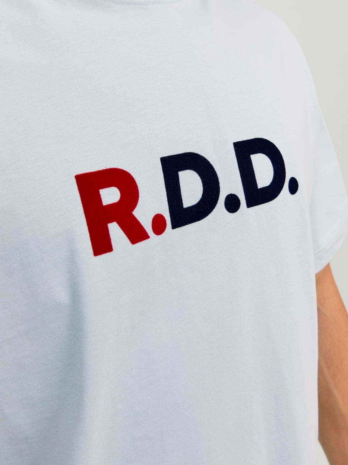 Jack & Jones RDD Camiseta Logotipo Cuello redondo -Dream Blue - 12218239