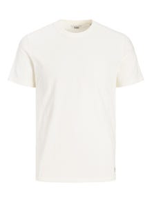 Jack & Jones RDD Camiseta Liso Cuello redondo -Egret - 12218240
