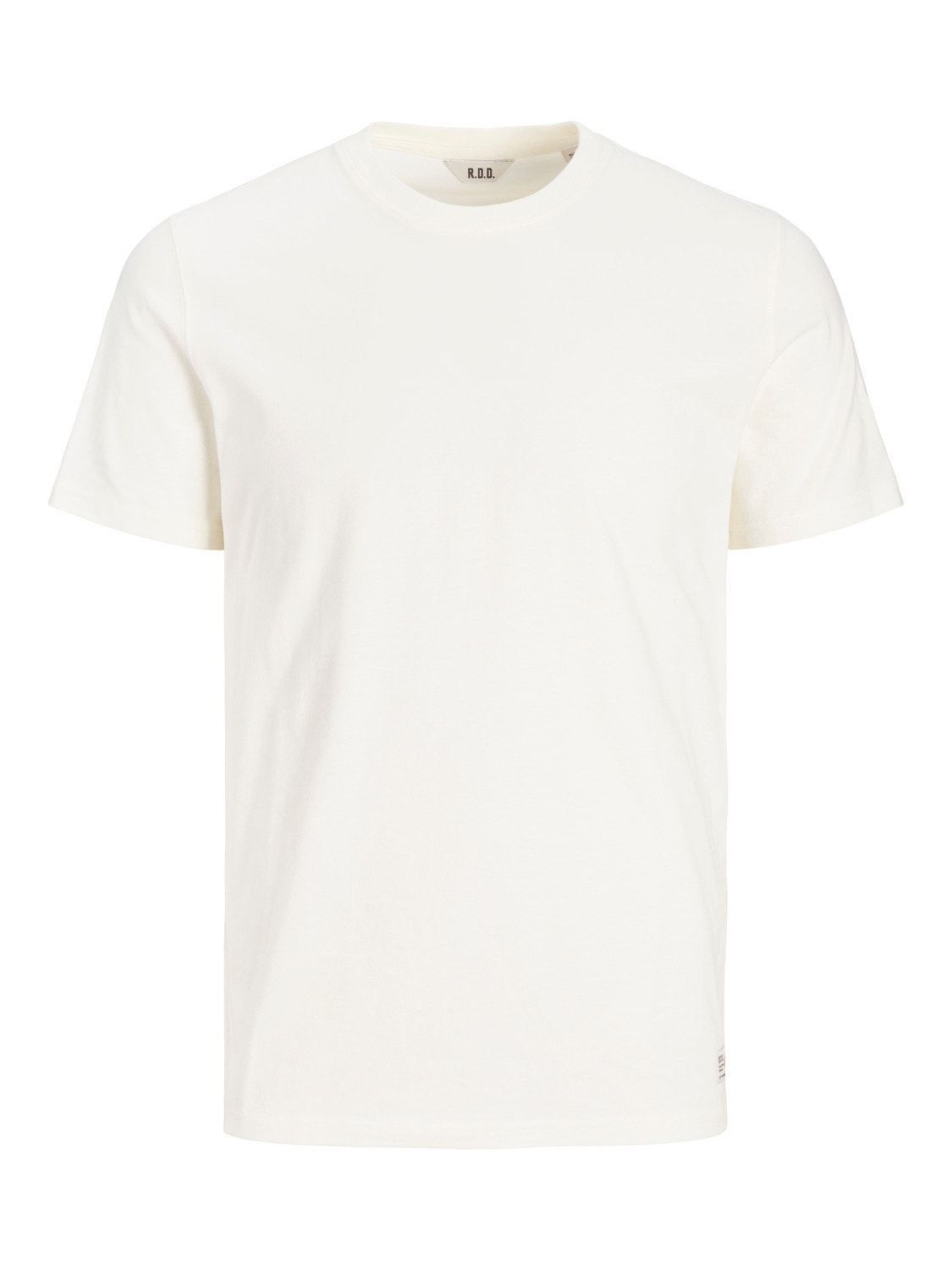 Jack & Jones RDD T-shirt Liso Decote Redondo -Egret - 12218240