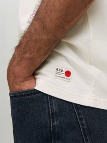 Jack & Jones RDD T-shirt Liso Decote Redondo -Egret - 12218240