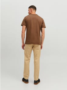 Jack & Jones RDD Vanlig O-hals T-skjorte -Cocoa Brown - 12218240