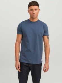 Jack & Jones RDD Einfarbig Rundhals T-shirt -Ombre Blue - 12218240