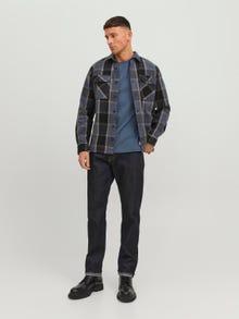 Jack & Jones RDD Sima Környak Trikó -Ombre Blue - 12218240