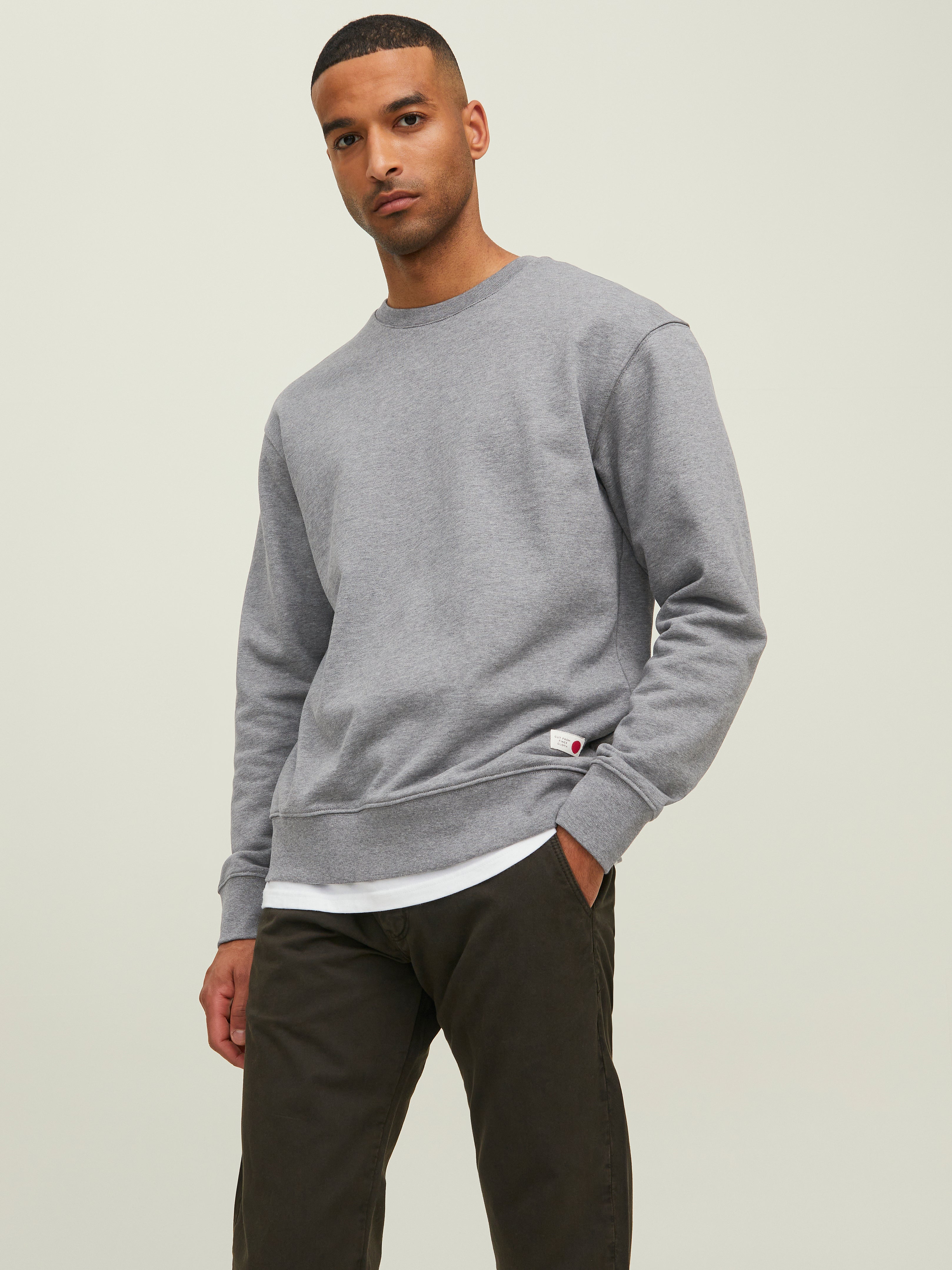 Jack & Jones RDD Plain Crewn Neck Sweatshirt - 12218242